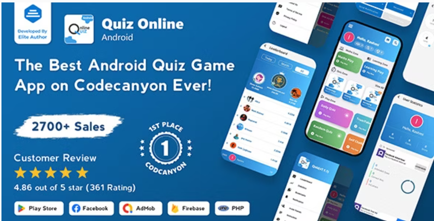Quiz Online v7.1.5 – Trivia Quiz – Android Quiz Game with Web Quiz + Admin Panel – Null-Free